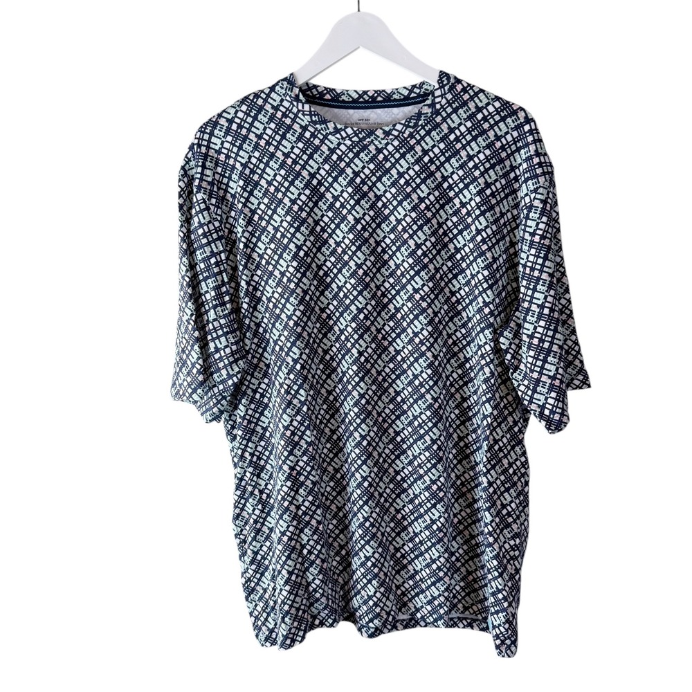 Coolibar Morada Everyday T-Shirt Men's L UPF 50+ Sun Protection Geometric Print